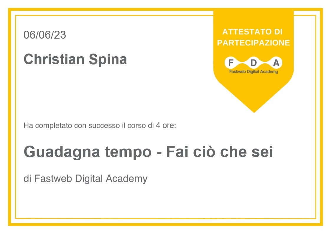 Guadagna tempo - Fai ciò che sei